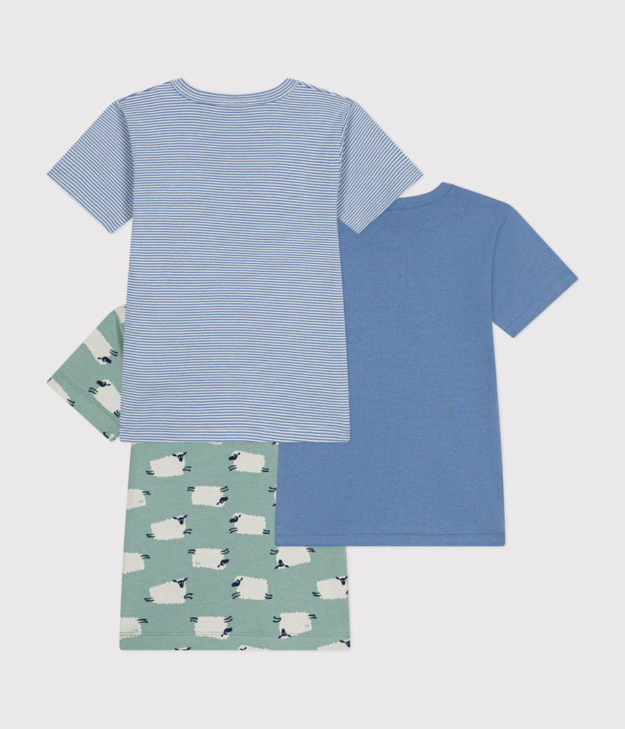 Pack of 2 short-sleeved cotton space T-shirts for children - Petit Bateau