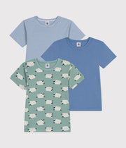 Pack of 2 short-sleeved cotton space T-shirts for children - Petit Bateau