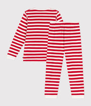 Pyjama rayé en velours Enfant - Petit Bateau