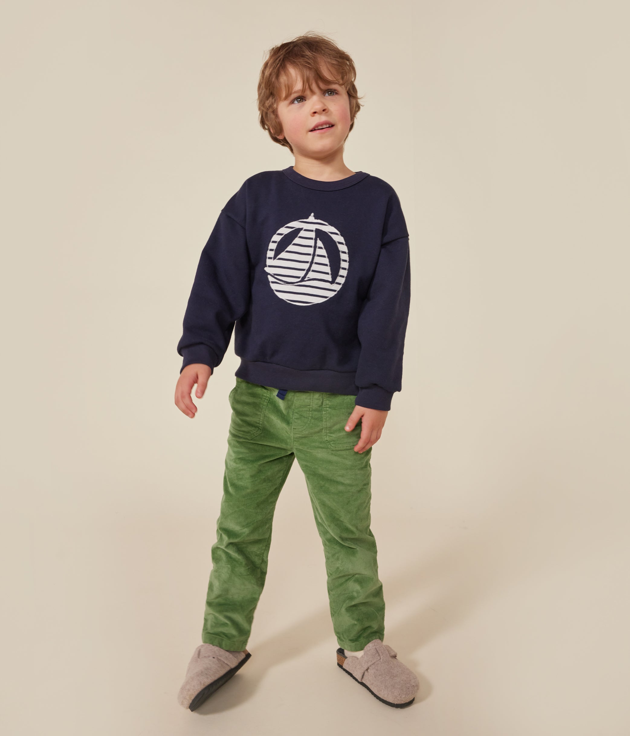 Sweatshirt en molleton Enfant Bleu smoking - Petit Bateau