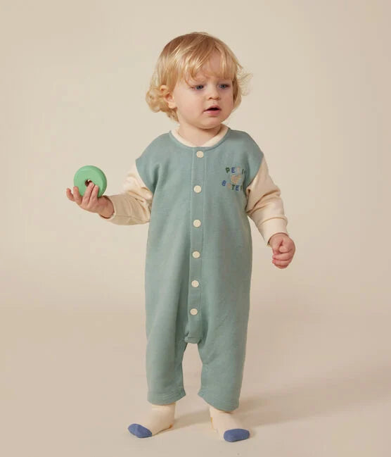 Baby Paul/Avalanche long fleece jumpsuit - Petit Bateau