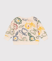 Baby graphic print fleece sweatshirt - Petit Bateau