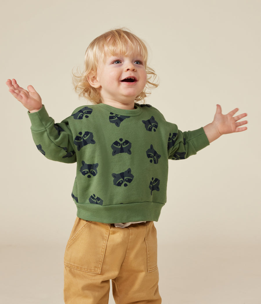 Baby Raccoon Fleece Sweatshirt - Petit Bateau