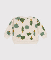 Baby forest print fleece sweatshirt - Petit Bateau