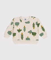 Baby forest print fleece sweatshirt - Petit Bateau