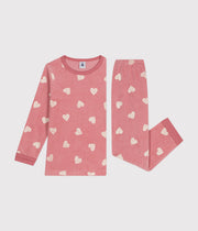 Pyjama en velours imprimé cœurs Enfant - Petit Bateau