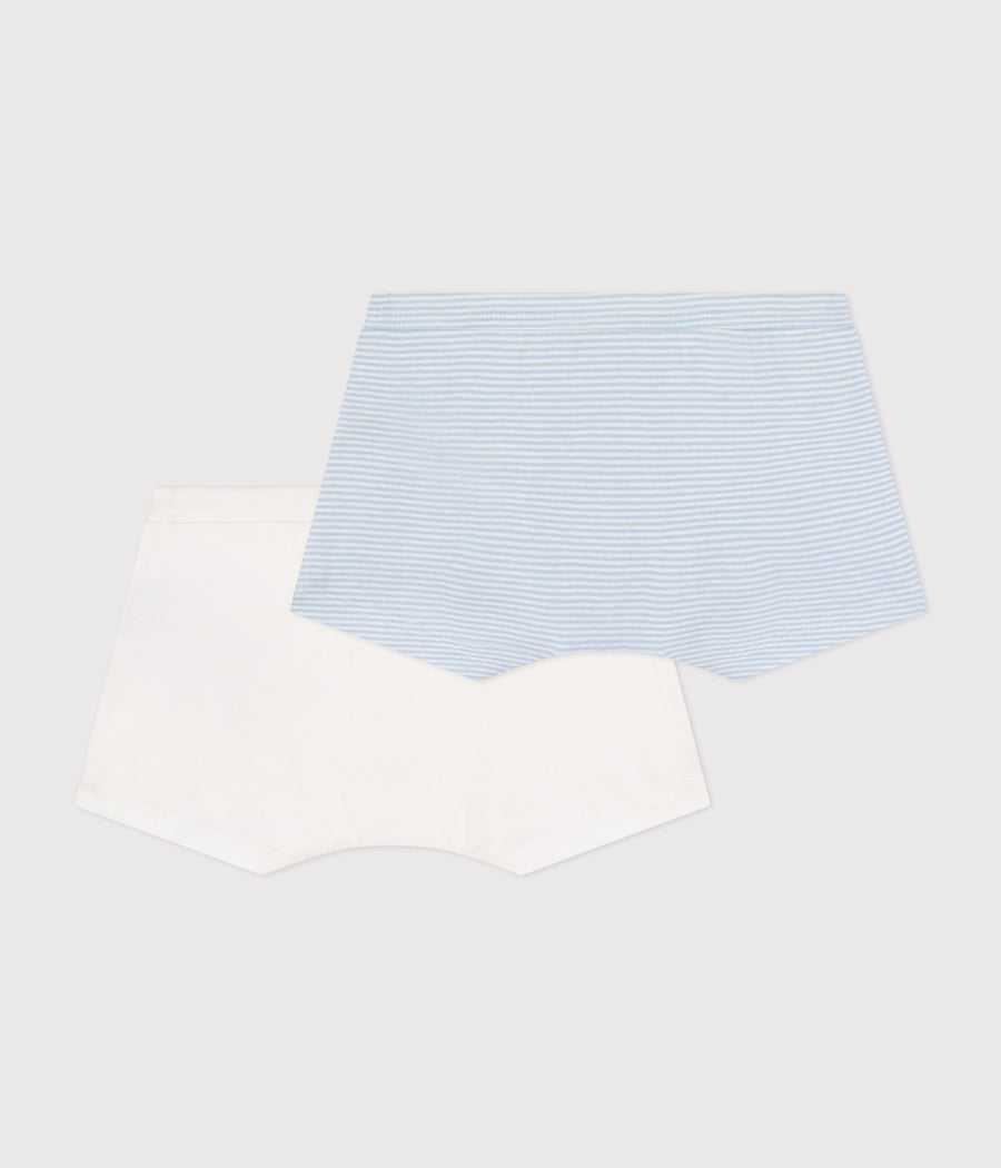 Set van 2 katoenen boxers voor kleine jongens - Petit Bateau