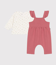 Baby heart pattern wool and cotton knit set - Petit Bateau