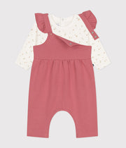 Baby heart pattern wool and cotton knit set - Petit Bateau