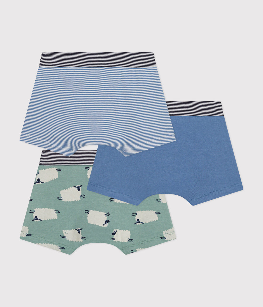 Pack of 2 little boy's cotton boxers - Petit Bateau