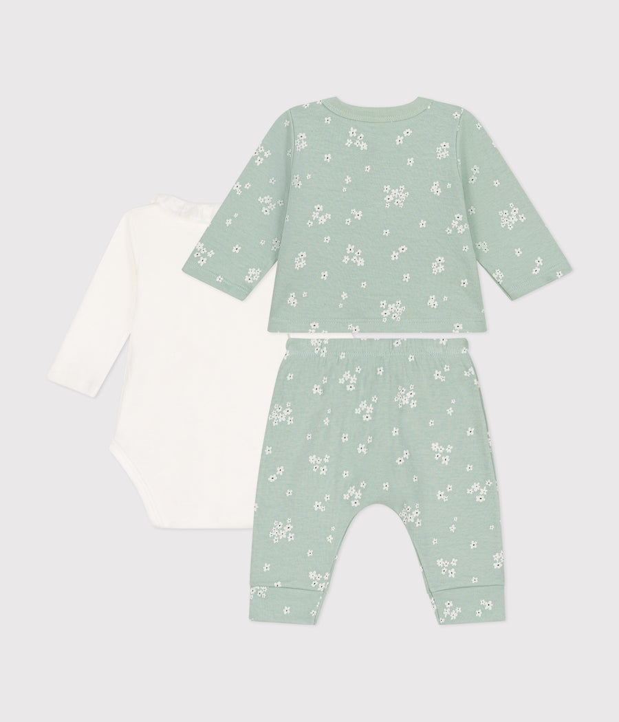 3-piece baby tubular set Herbarium/Multico - Petit Bateau