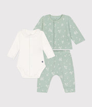 3-piece baby tubular set Herbarium/Multico - Petit Bateau