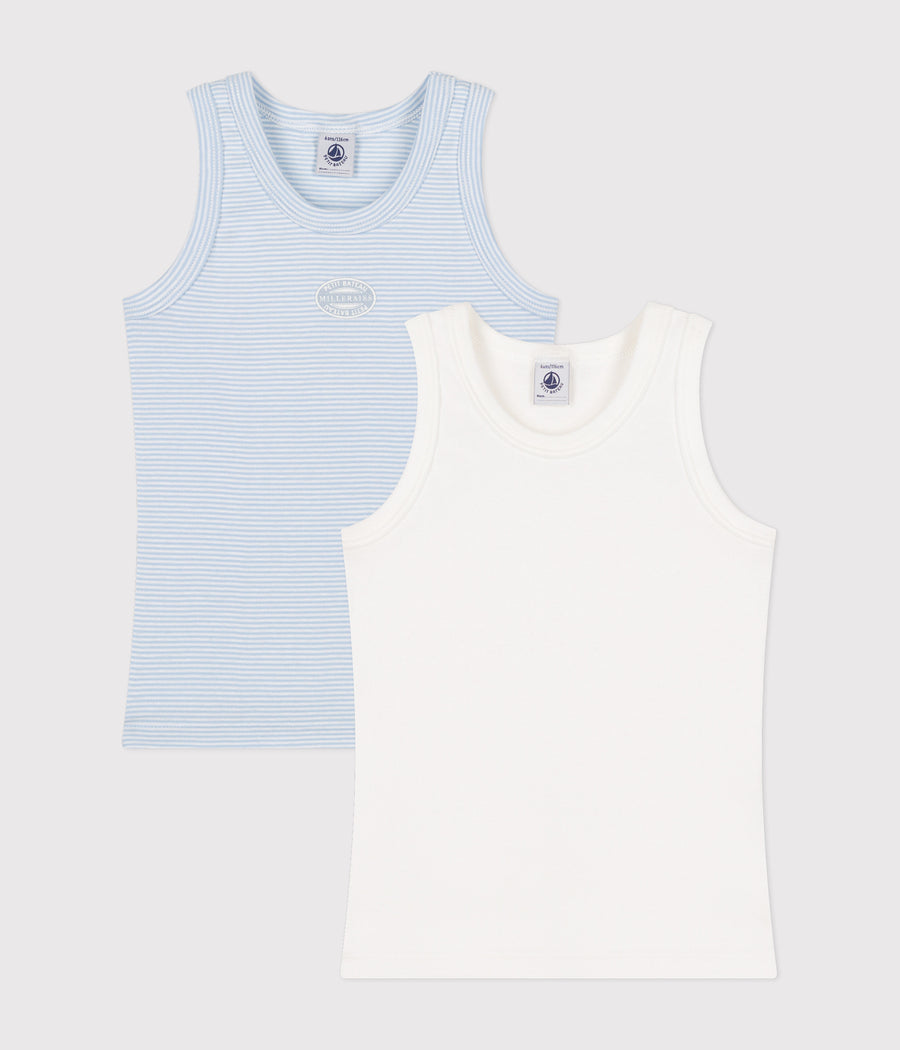 Lot de 2 débardeurs en coton Enfant - Petit Bateau