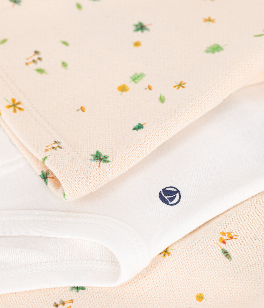 3-piece baby fleece set Avalanche/Multico - Petit Bateau