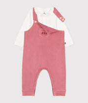 Ensemble Body + Salopette en velours bébé Rosewood - Petit Bateau