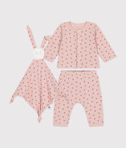 Baby cotton cardigan, pants and comforter box set - Petit Bateau