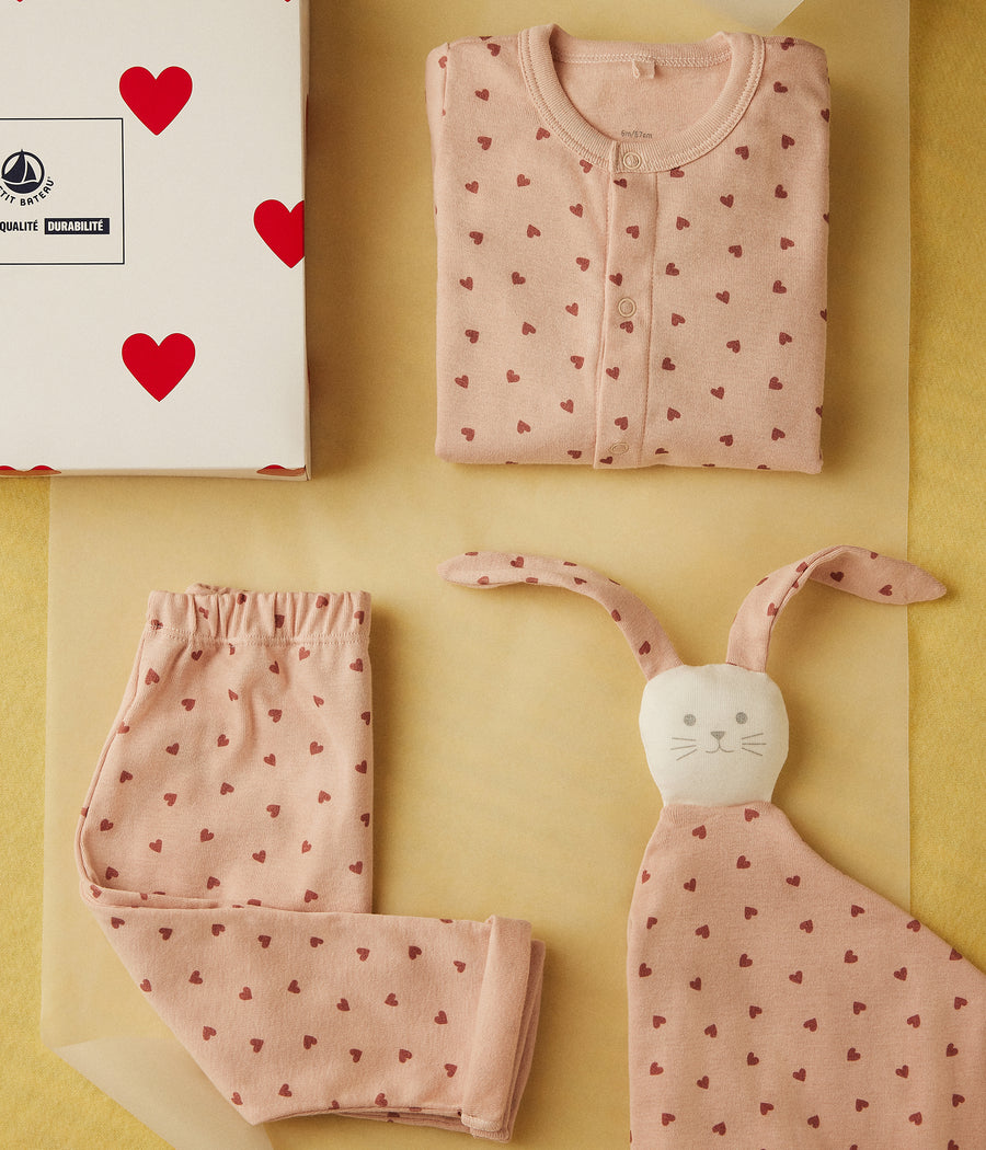 Baby cotton cardigan, pants and comforter box set - Petit Bateau