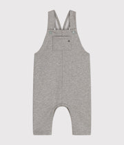 Baby long fleece overalls Kitten gray - Petit Bateau