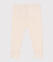 Baby Ecru Cotton Leggings - Petit Bateau