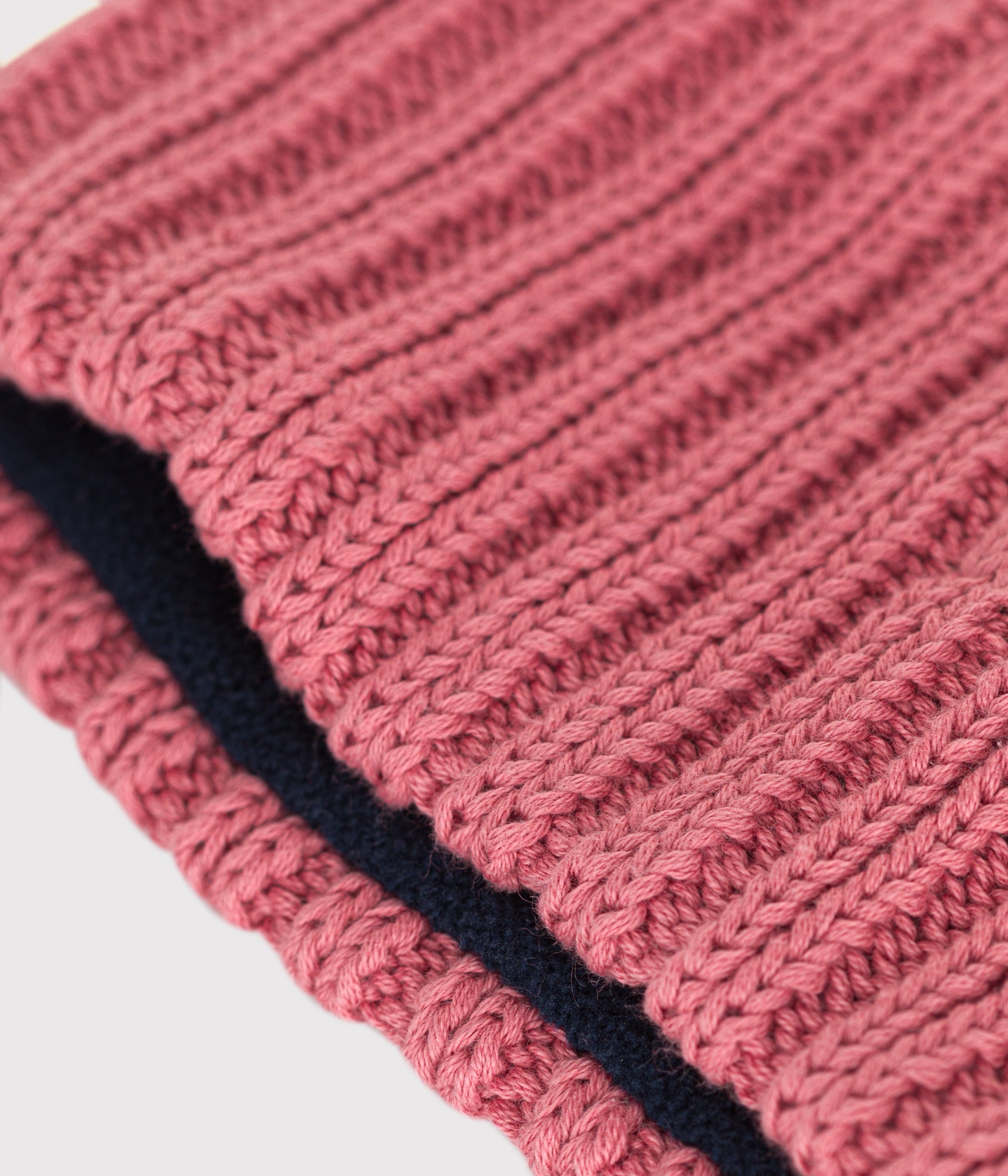 Baby Fleece Lined Knit Snood | Rose Saline - Small Boat