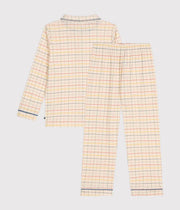 Children's checked printed cotton pajamas - Petit Bateau