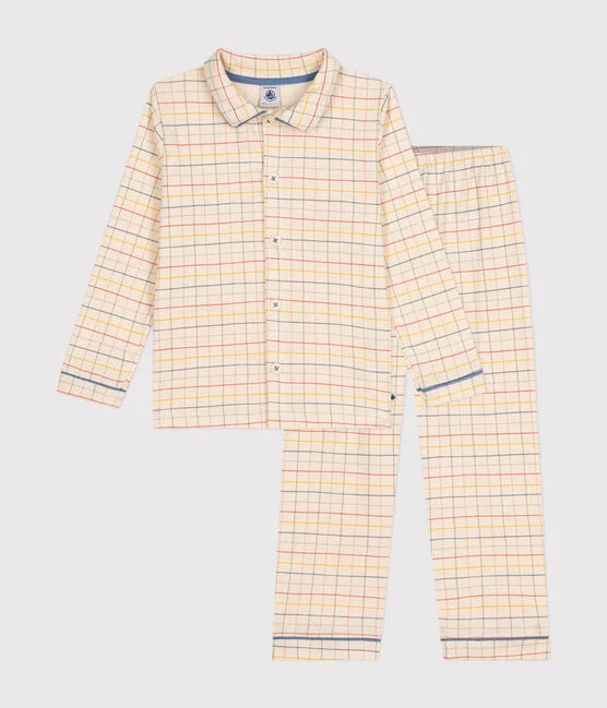 Pyjama en coton imprimé à carreaux Enfant - Petit Bateau