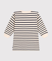 Girls' quilted tubular cardigan | Tuxedo blue - Petit Bateau