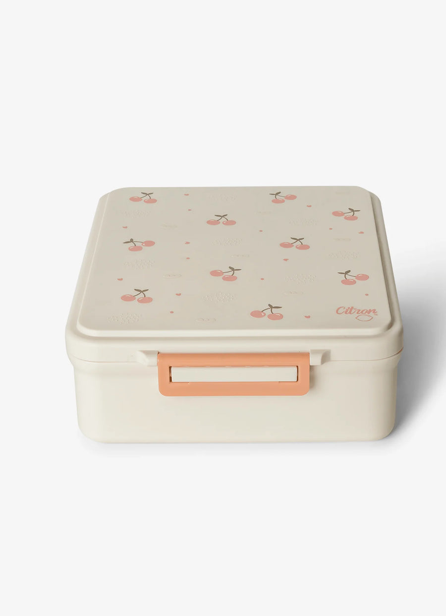 Large Lunch Box 4 Compartments + Food Jar Cherry - Lemon 