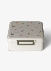 Large Lunch Box 4 Compartments + Food Jar Dino - Lemon 