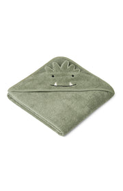 Junior Augusta Hooded Towel | Green fauna - Liewood