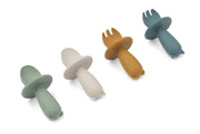 Avril baby cutlery | Fauna green multi mix - Liewood