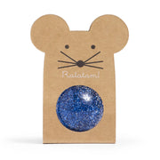 La Balle Rebondissante Souris Pailletée Bleu 43mm - Ratatam