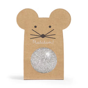 The Silver Glittery Mouse Bouncing Ball 43mm - Ratatam
