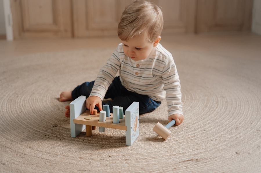 Hammering bench with rolling balls Little Farm - Little Dutch 