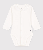 Set van 3 babybody's met lange mouwen Blue Hearts - Petit Bateau