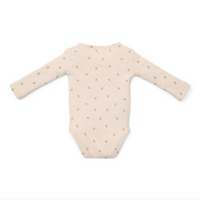 Green Leaves long-sleeved wrap bodysuit - Little Dutch