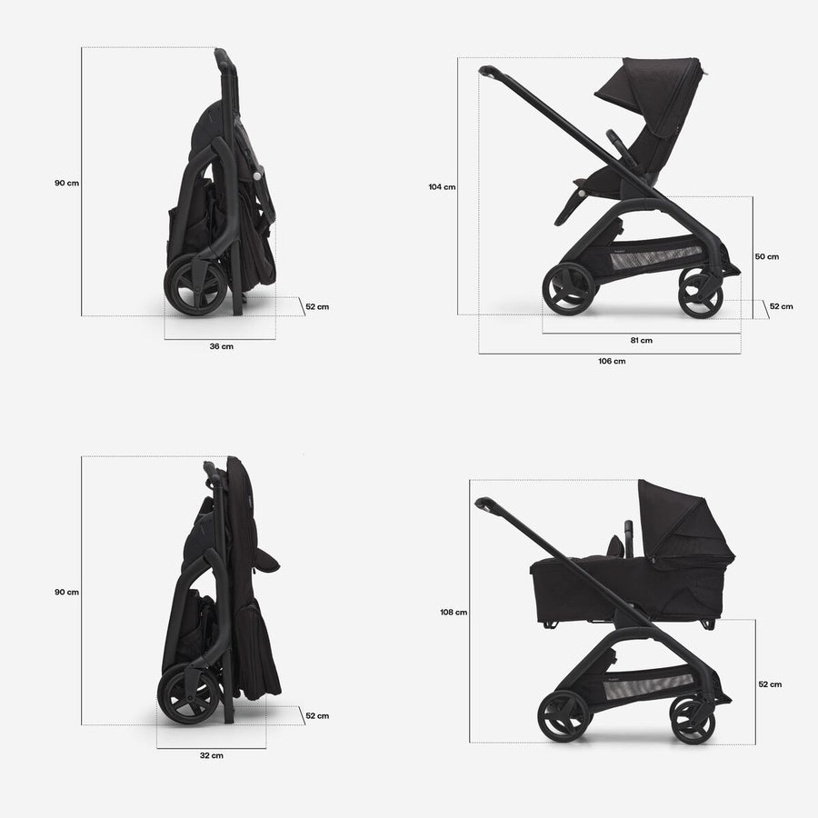 Dragonfly birth and 2nd age stroller | Dark Night/Dark Night/Black - Bugaboo