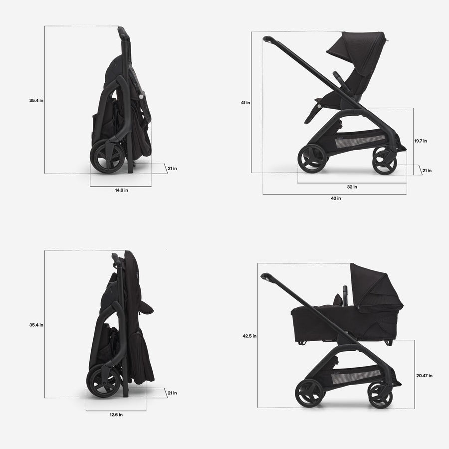 Dragonfly birth and 2nd age stroller | Heather gray/Heather gray/Graphite - Bugaboo