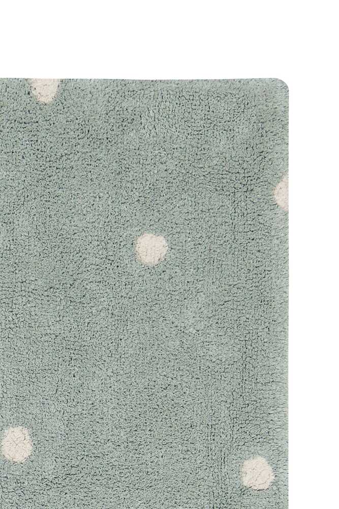 Wasbaar vloerkleed Mini Dot Blue salie - Lorena Canals 