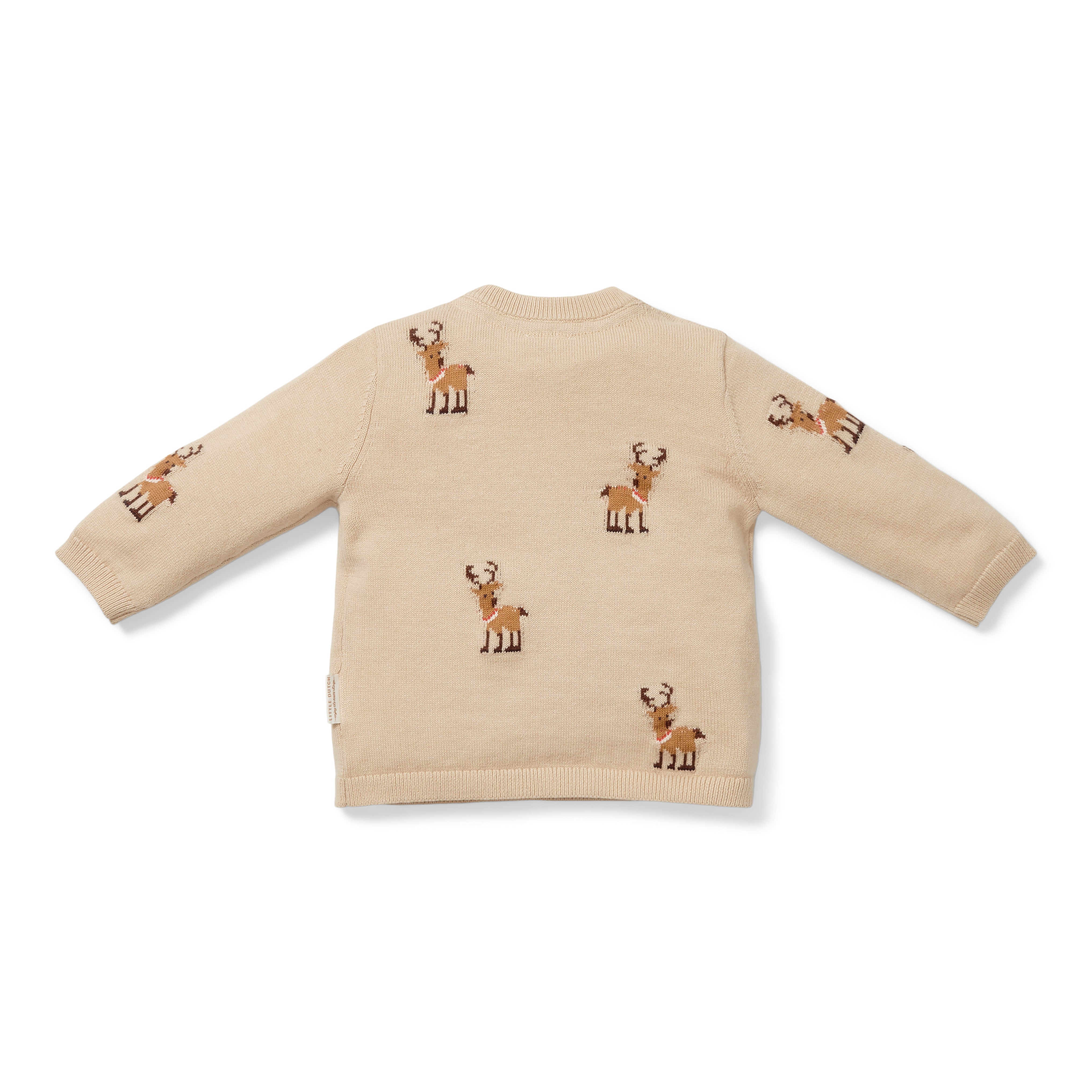 Knitted Christmas sweater with reindeer - Little Dutch