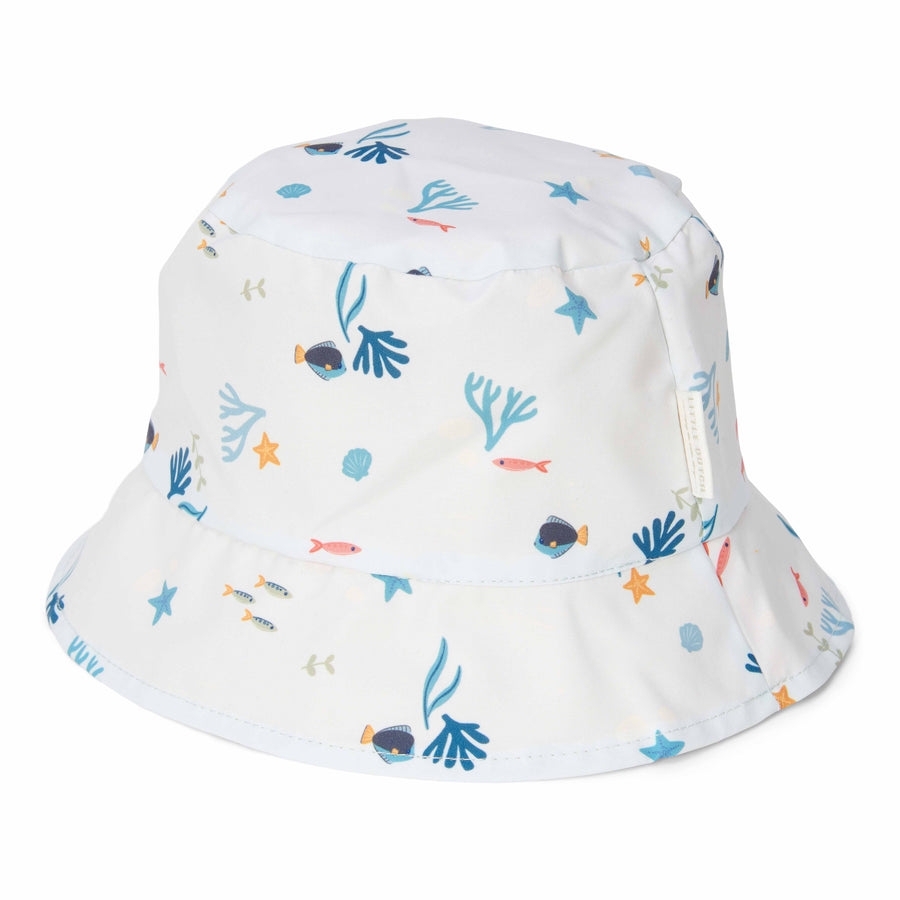 Chapeau réversible Honey Yellow/Ocean Treasures - Little Dutch