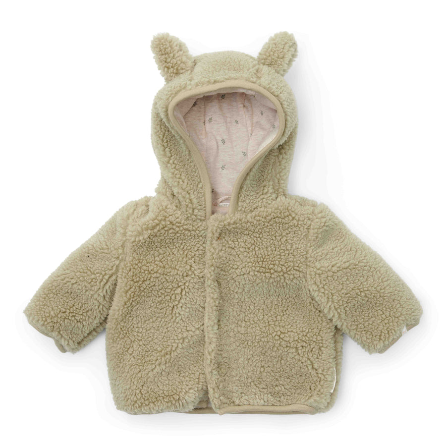 Teddy veste Soft Green - Little Dutch