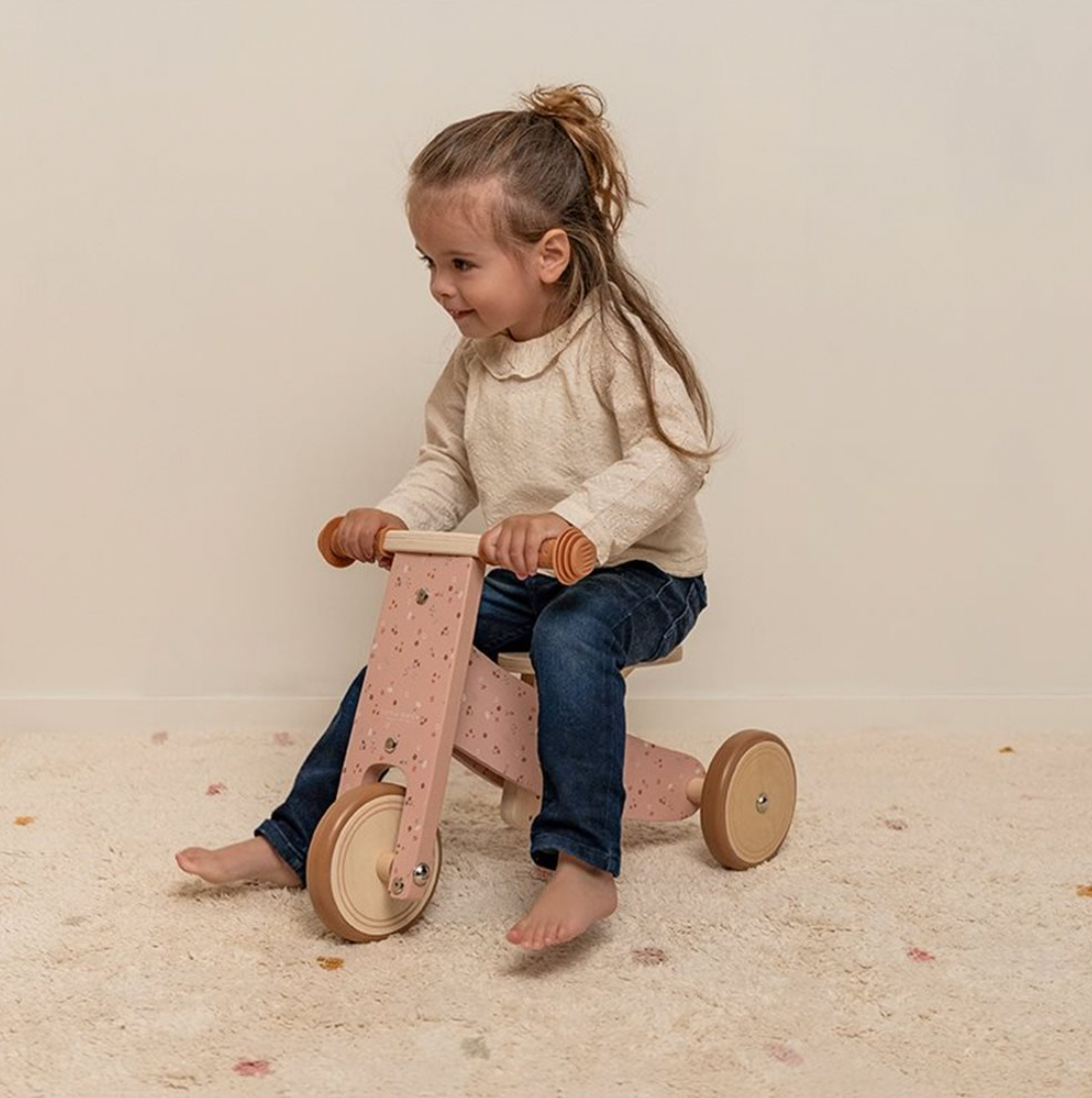 Pink wooden tricycle - Little Dutch