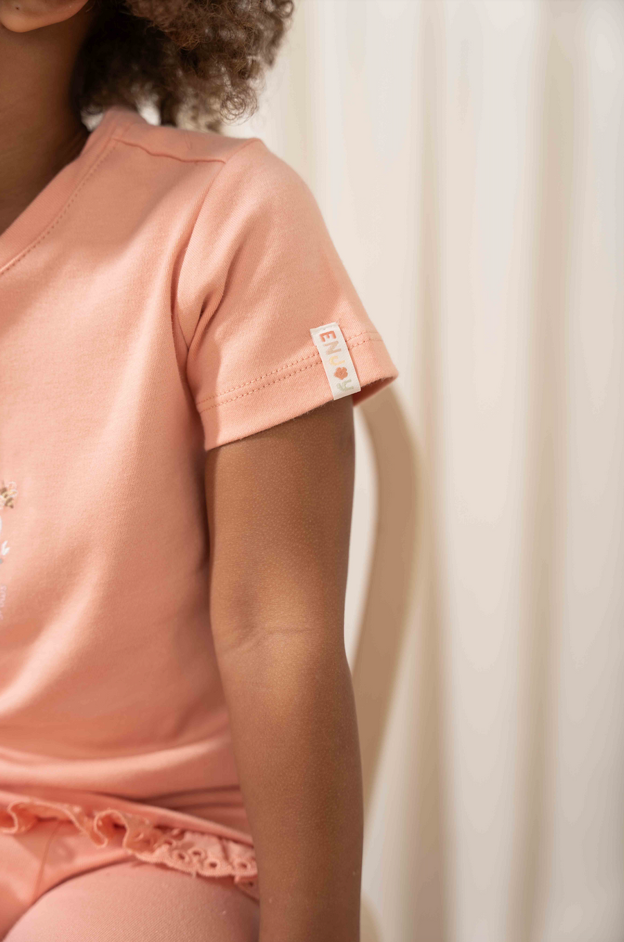 Tee-shirt manches courtes Flower Pink - Little Dutch