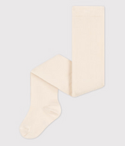 Marshmallow baby plain cotton jersey tights - Petit Bateau