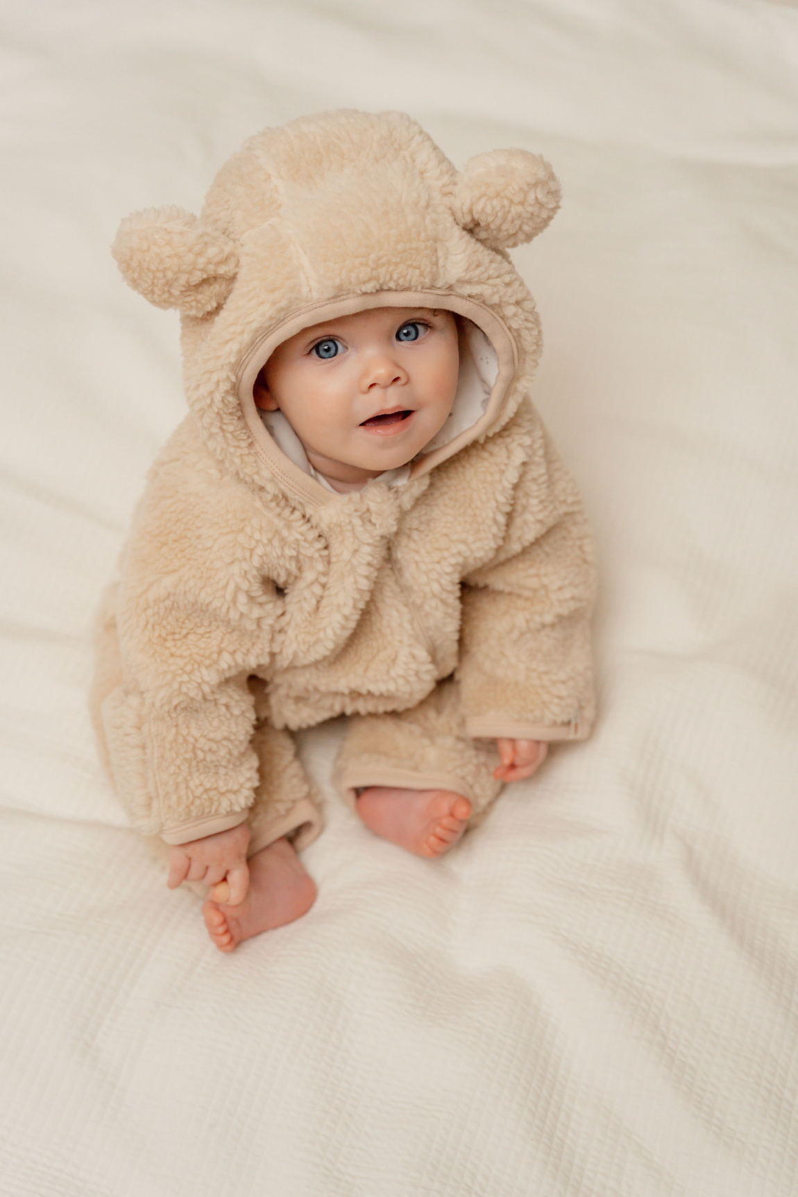Teddy baby jumpsuit Bunny Zand - Little Dutch