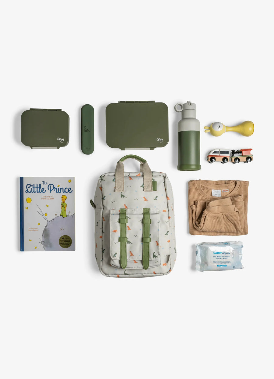 Dino Green Kids Backpack - Lemon 