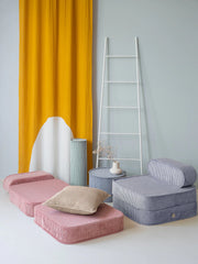 Pink foam corduroy folding armchair - Wigiwama 