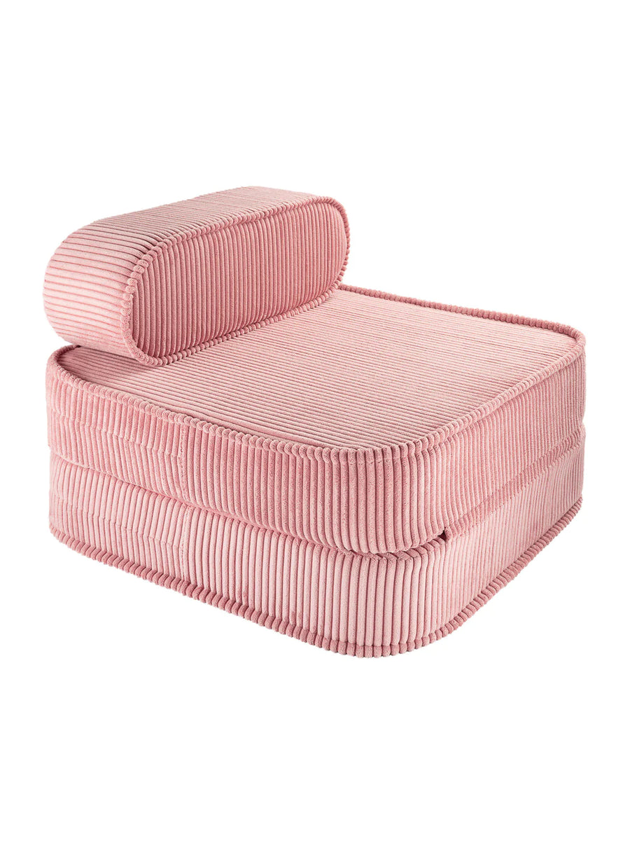 Roze schuimfluwelen opvouwbare fauteuil - Wigiwama 