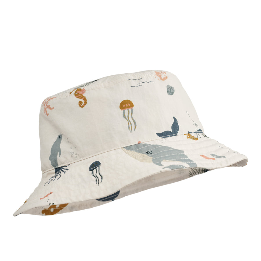 Gorm Reversible Sun Hat | All together/Sandy - Liewood